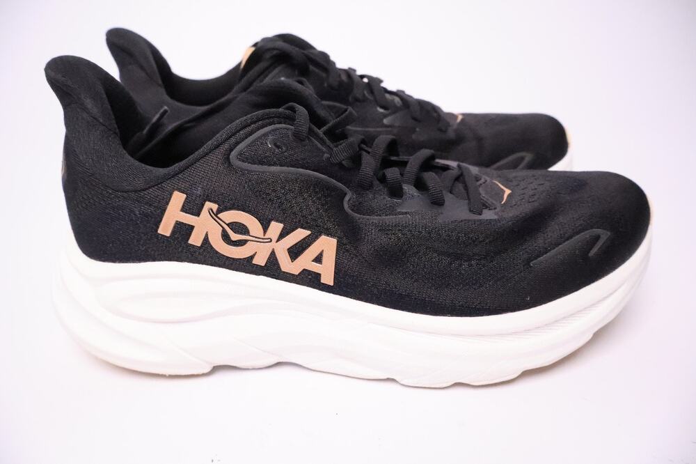 Hoka One One Clifton 10 Black Rose Gold Women's 6.5B 1162031 BRGL Excellent #195